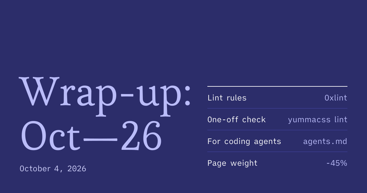 Wrap-up: Oct—26