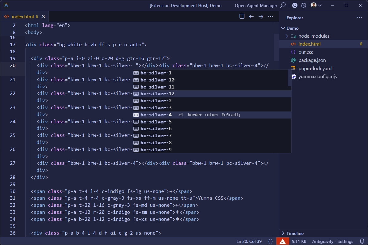 IntelliSense auto-completion